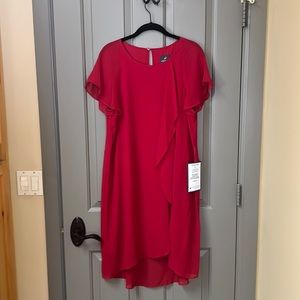 Red knee length dress